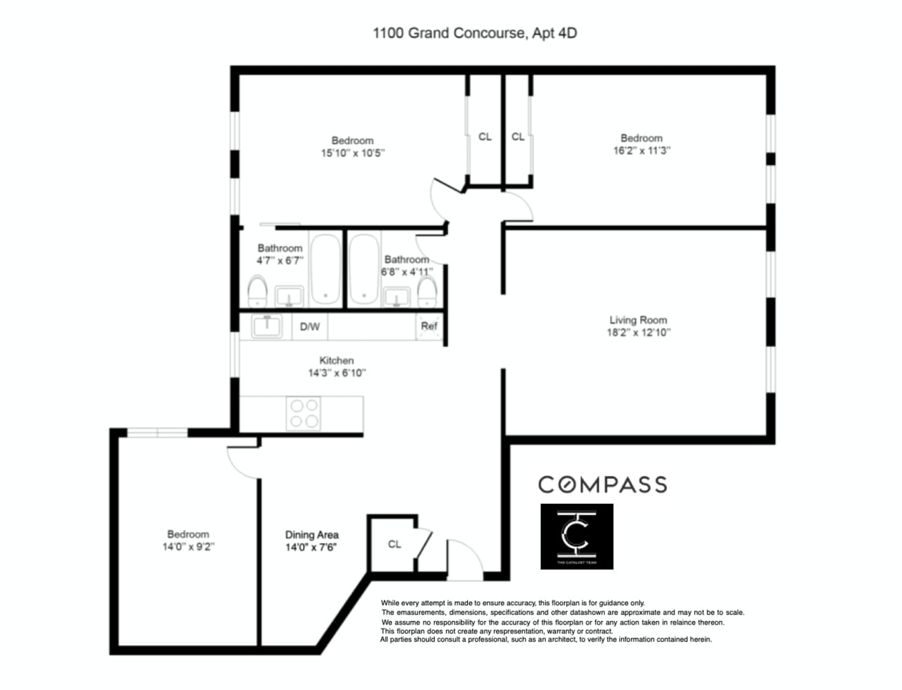 1100 Grand Concourse, #4D