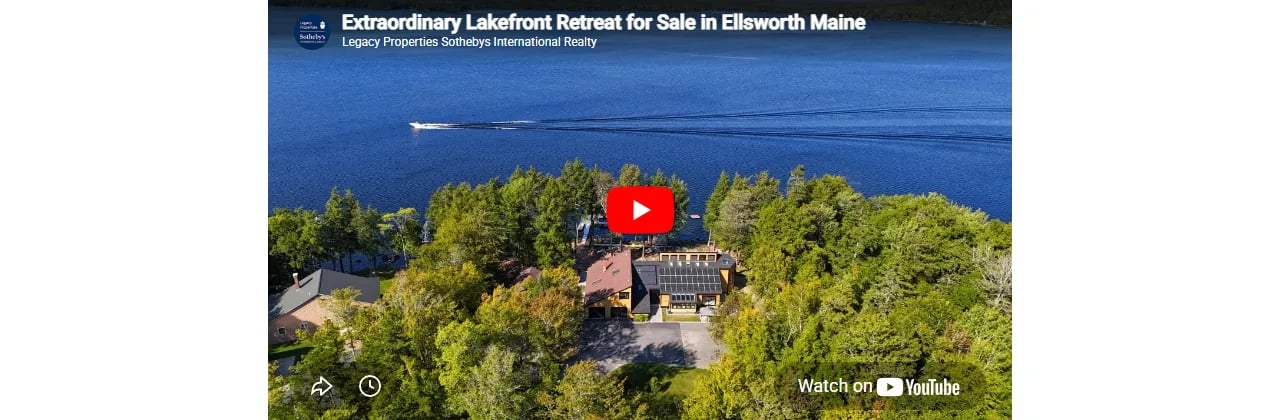 Extraordinary Lakefront Retreat for Sale in Ellsworth Maine