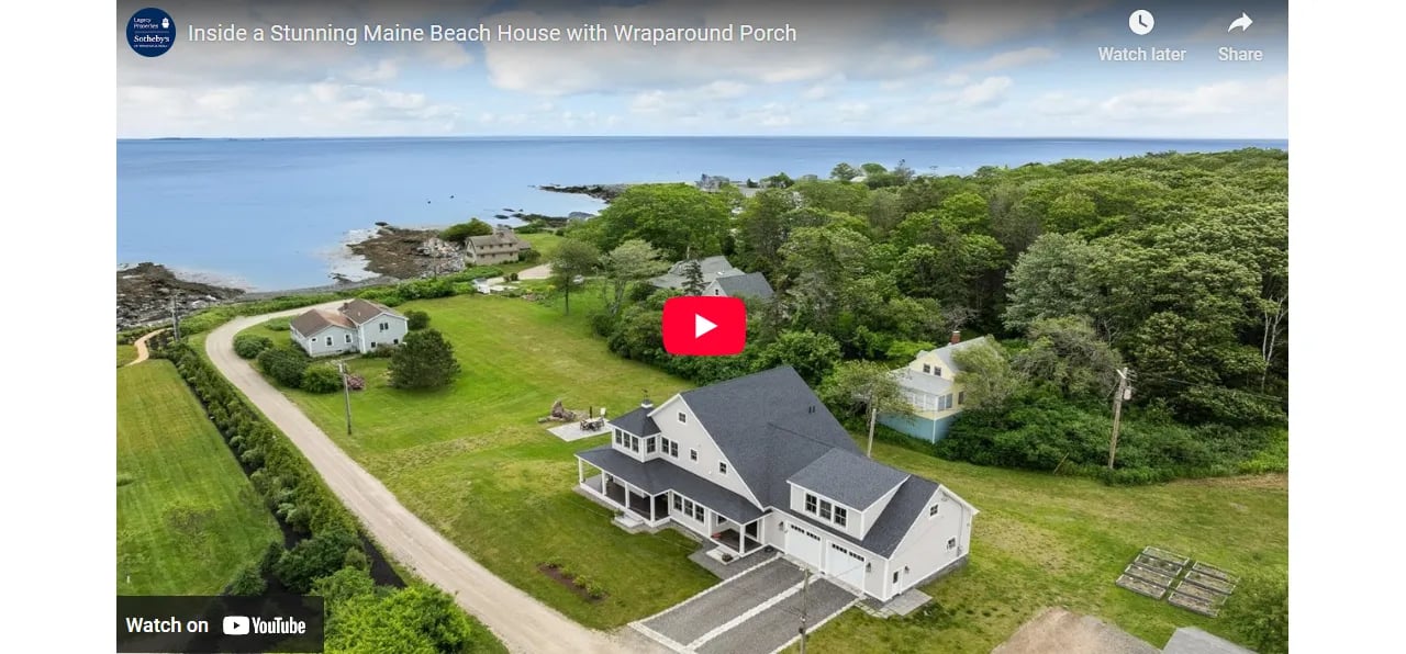 Inside a Stunning Maine Beach House with Wraparound Porch