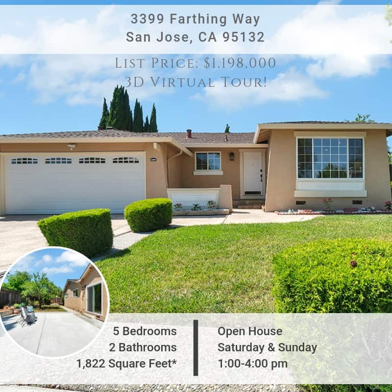 [virtual Tour] 5-bed Home Just Listed in Excellent Berryessa Location W/high Rated Schools!
