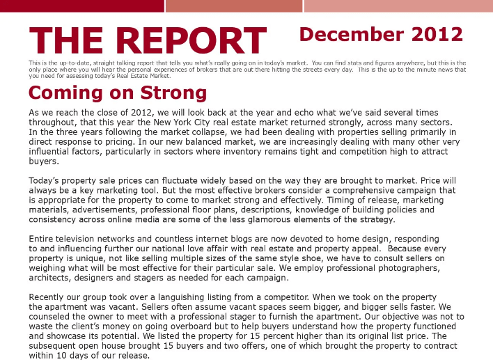 The Meier Report - December 2012