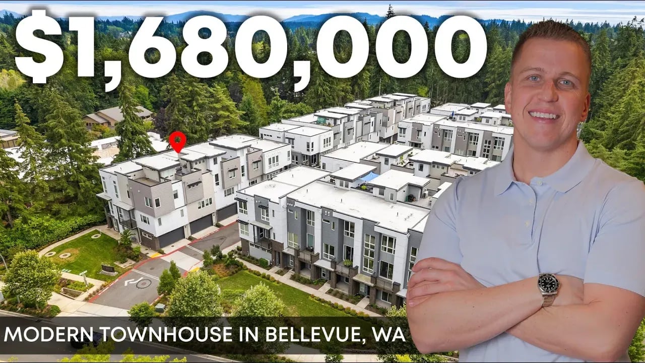 Luxury Living in Bellevue: Tour This $1.68M Modern Townhome!