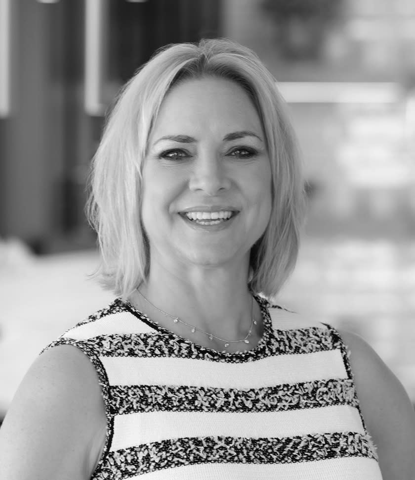 black and white profile photo of real estate expert Kim DiBenedetto