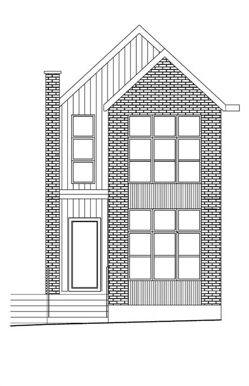 blue print drawing of an exterior for an infill property inner city Calgary 