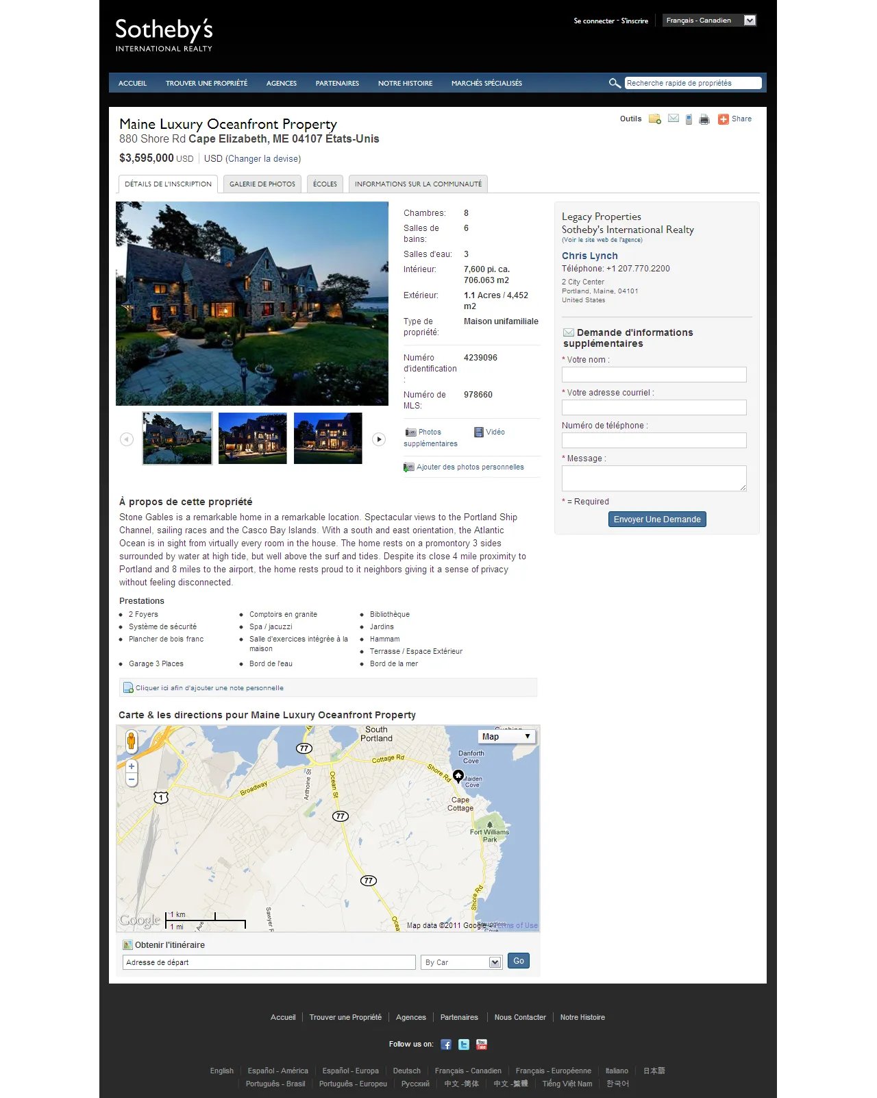 CAPE ELIZABETH REAL ESTATE TRANSLATED INTO FOREIGN LANGUAGES