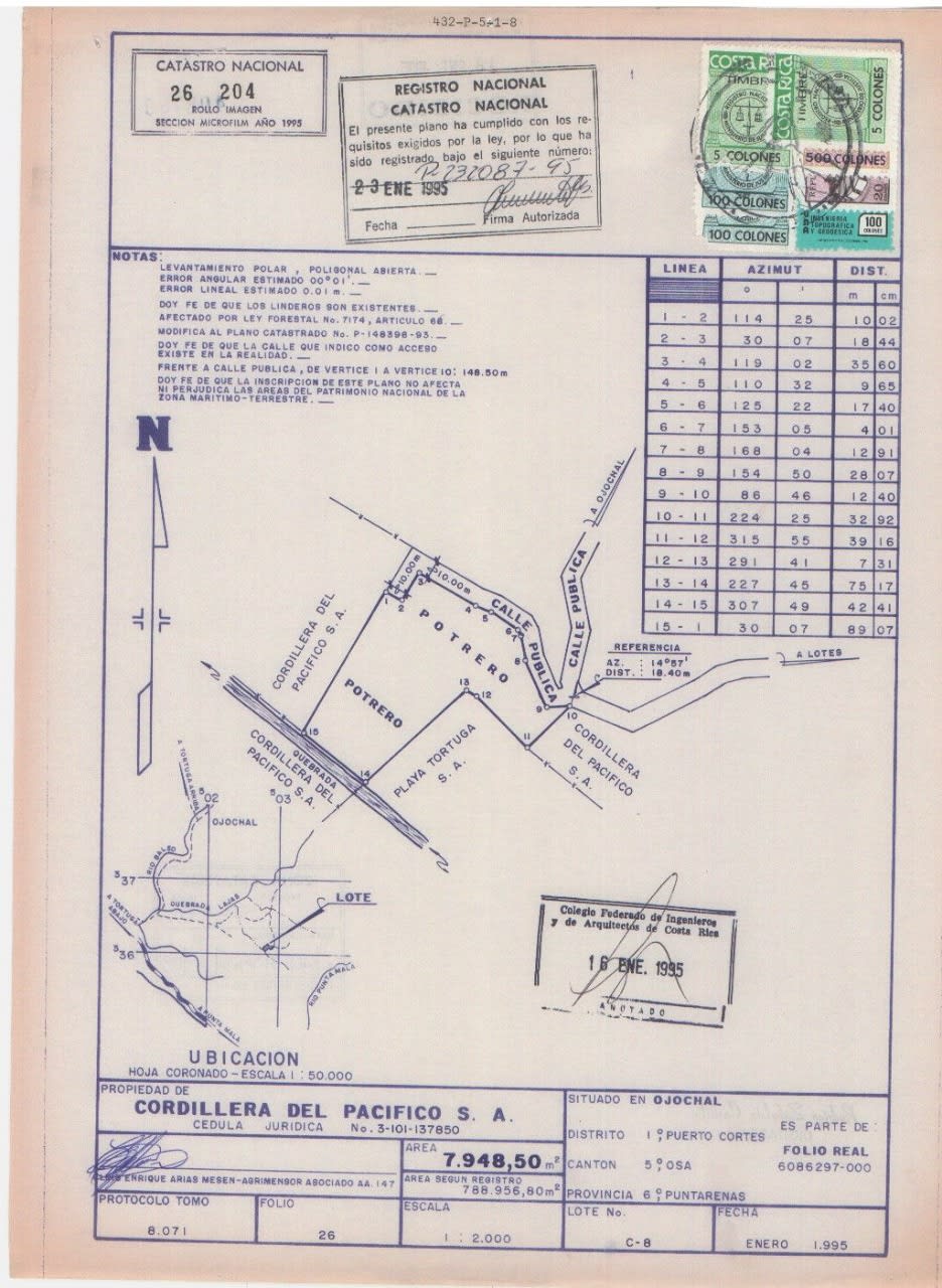 3.98 Acres, Ocean View Property In Finca Maranon With Legal Water! Ojochal 