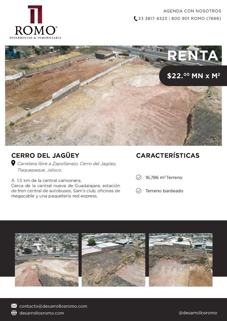 Terreno en renta Nueva Central Camionera $22.00 x M2