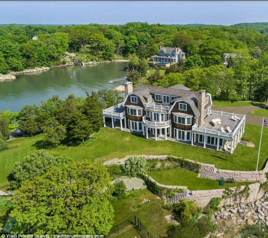 Georgian-style Mansion and Estate in Group of Exclusive Private Islands Just 75-miles From New York City Could Be Yours for Less Than $8m