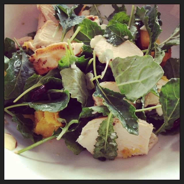 Good Eats | Kale Salad With Butternut Squash and Chicken