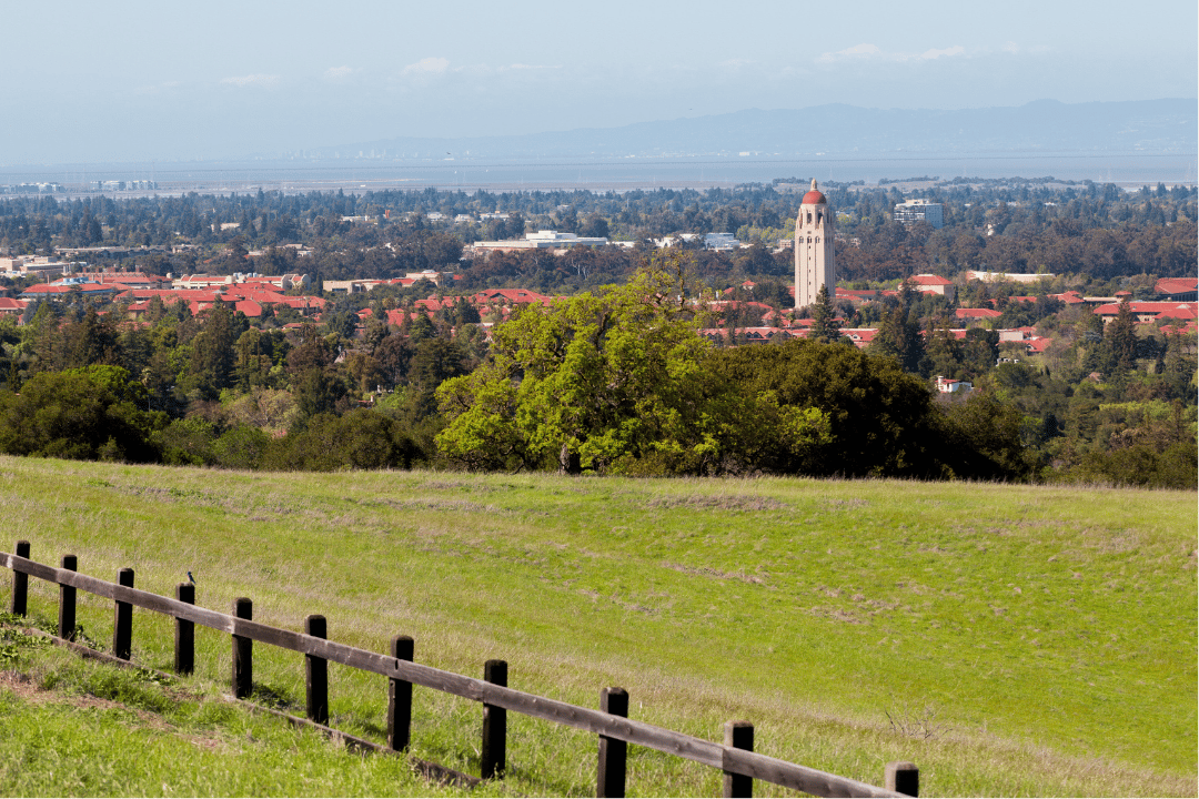 Photo of Stanford University from Palo Alto California