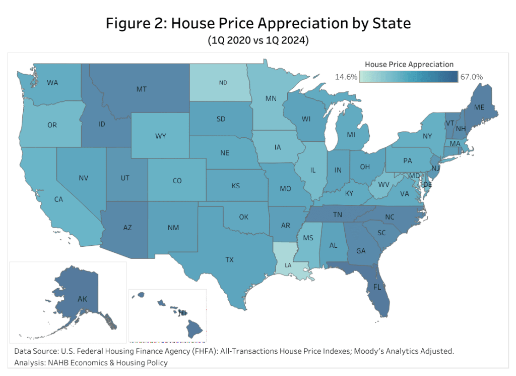 House Price Appreciation by State and Metro Area: The First Quarter of 2024