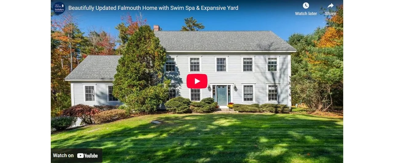 Video of The Week: Beautifully Updated Falmouth Home with Swim Spa & Expansive Yard
