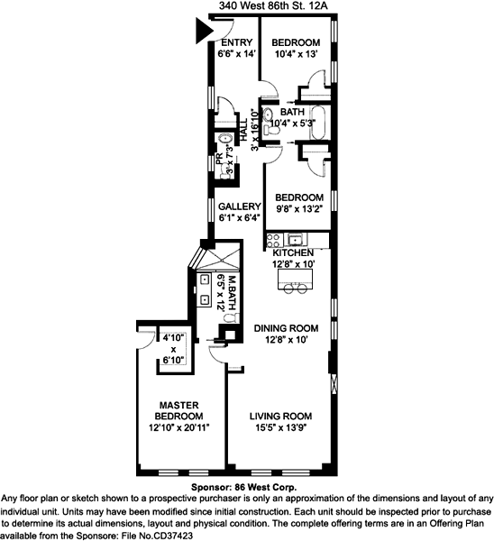 340 West 86th Street Unit: 12A