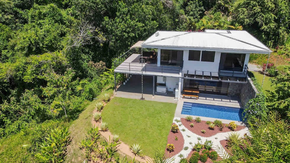 Tropical Ocean View Home with Pool in Escaleras Dominical