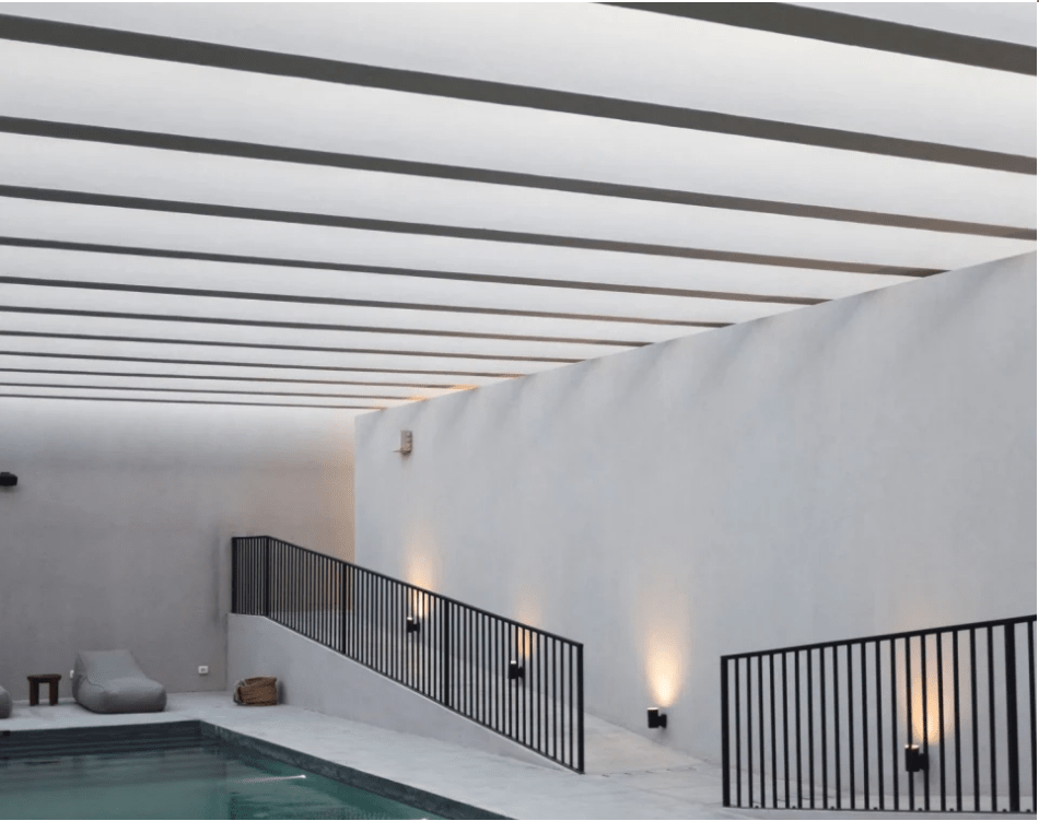 Photo of Grey-Colored Walls and a Luxury Pool