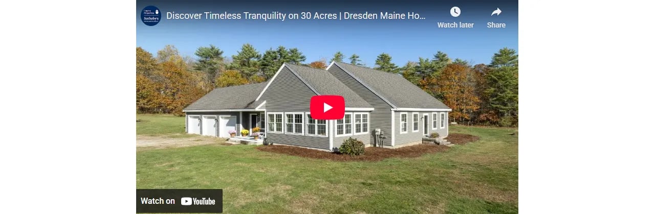 Discover Timeless Tranquility on 30 Acres | Dresden Maine Home for Sale