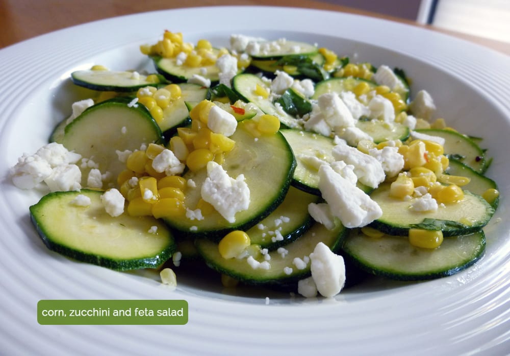 Good Eats | Corn, Zucchini and Feta Salad