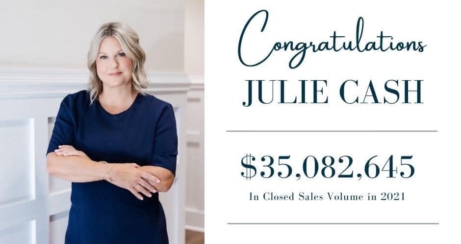 Julie Cash Ranked the #1 Top Producing Agent in Iredell County