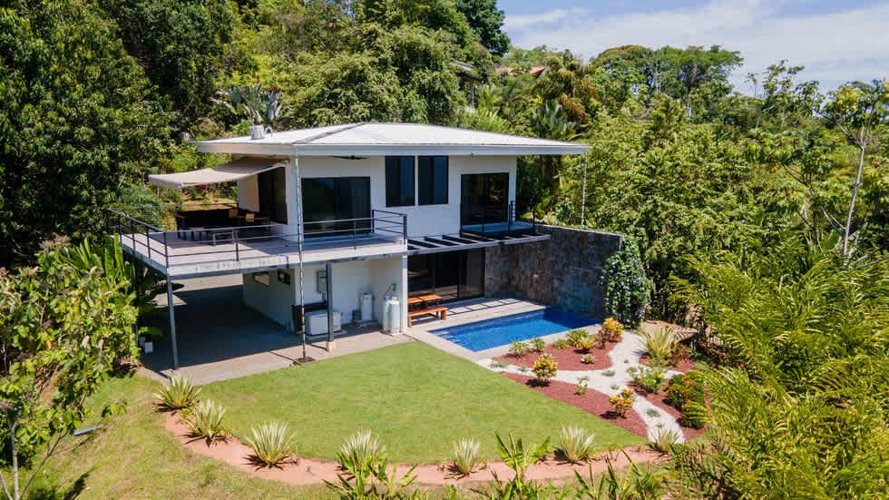 Tropical Ocean View Home with Pool in Escaleras Dominical