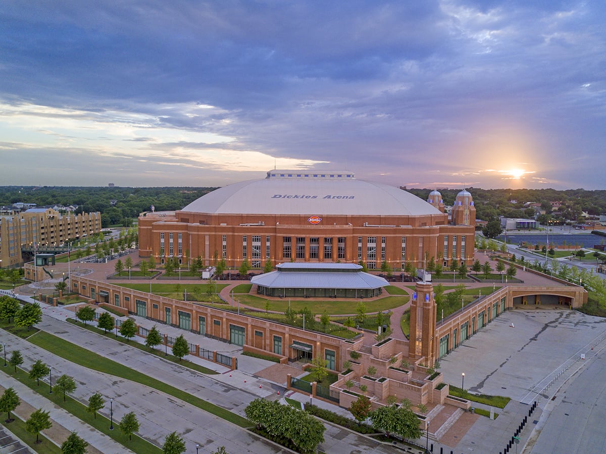 Exterior view of Dickies Arena