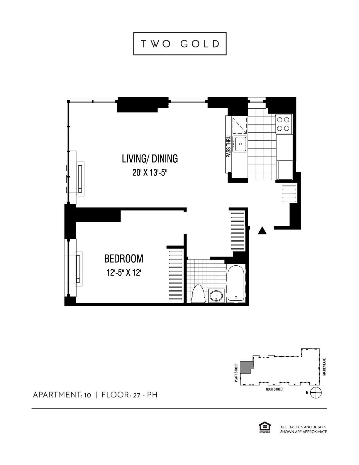 2 Gold Street, Apt 3710