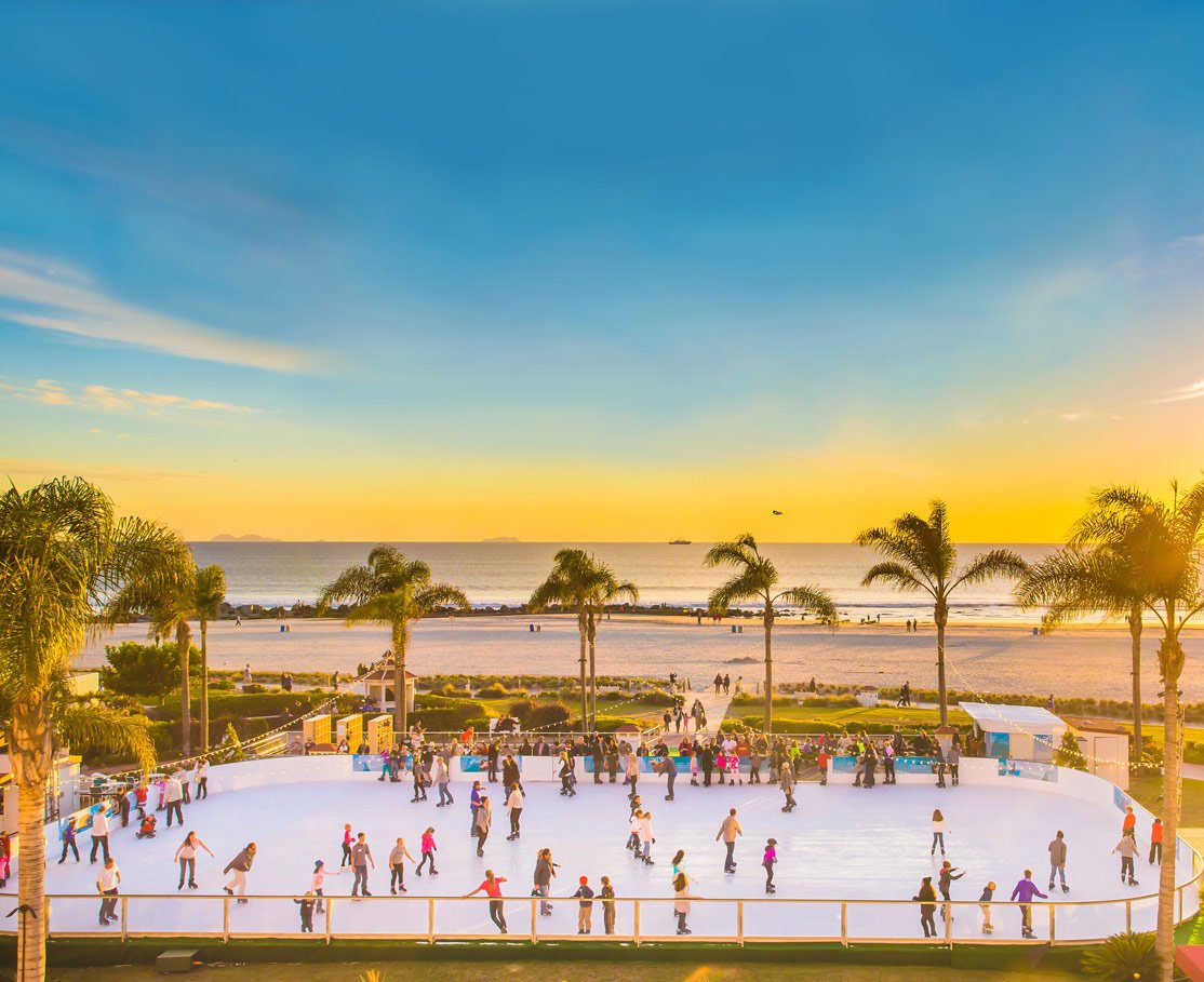 Skating by the Sea at Hotel del