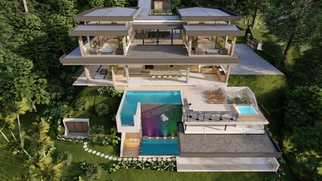 Architectural Oceanview Estate, Dominical, Puntarenas