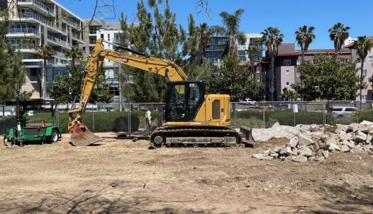 Waterfront Park under construction for the Waterfront Park Active Recreation project.