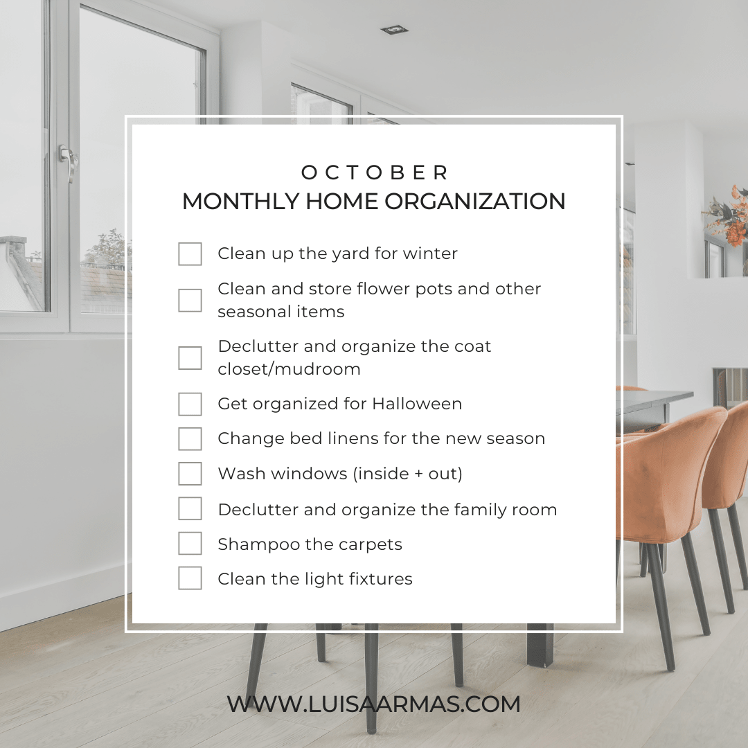 Are You Ready to Tackle Your Monthly Home Organization This October?