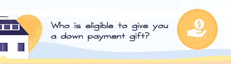 Who is eligible to give you a down payment gift?