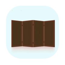 Folding wooden fence panels