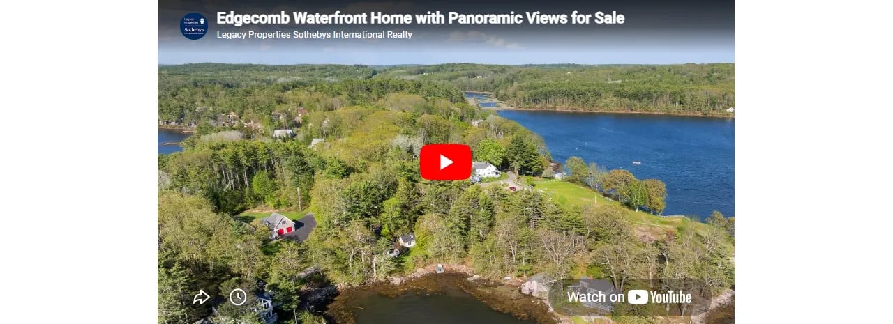 Edgecomb Waterfront Home with Panoramic Views for Sale
