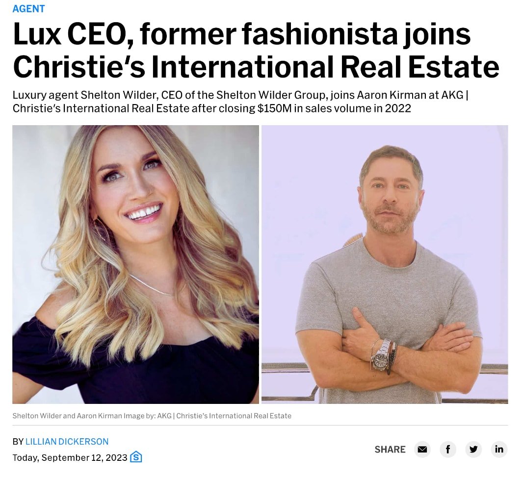 Lux CEO, Former Fashionista Joins Christie's International Real Estate