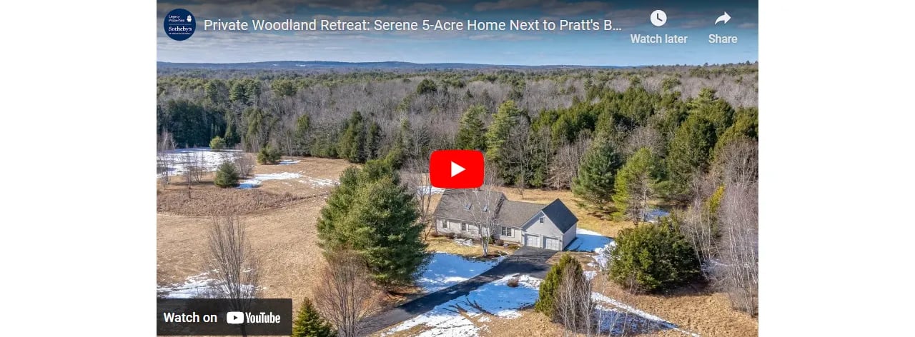Video Of The Week: Private Woodland Retreat: Serene 5-Acre Home Next to Pratt’s Brook Park in Yarmouth, Maine
