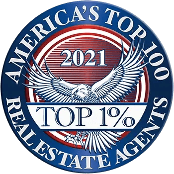 Official logo for America’s Top 100 Real Estate Agents 2021 honoring top real estate professionals across the United States