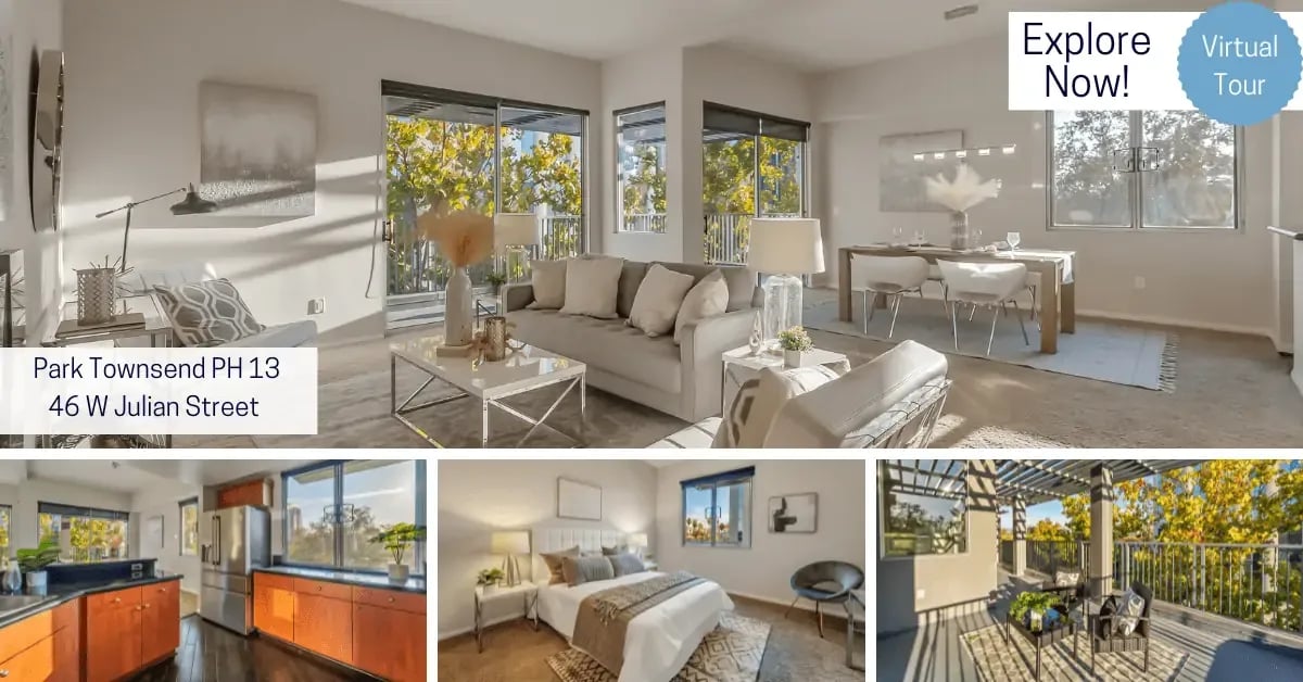 [Virtual Tour] Exceptional 1-Bedroom at Park Townsend! Top Floor, End Unit with 1,213 Spacious Square Feet and Stunning Natural Light – $765,000