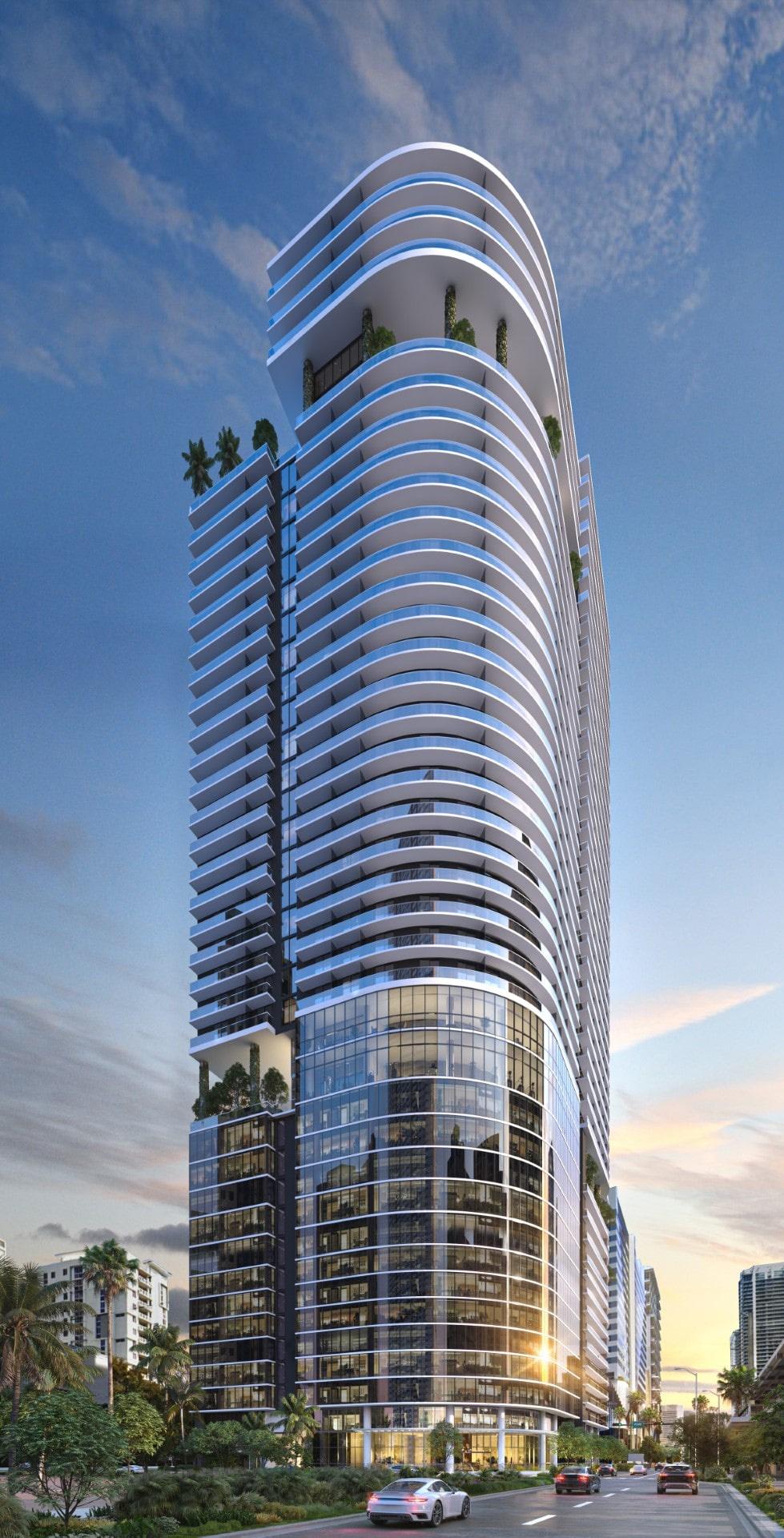 July 2024 - Signage has been installed at the Brickell site where a 34-story tower is planned.