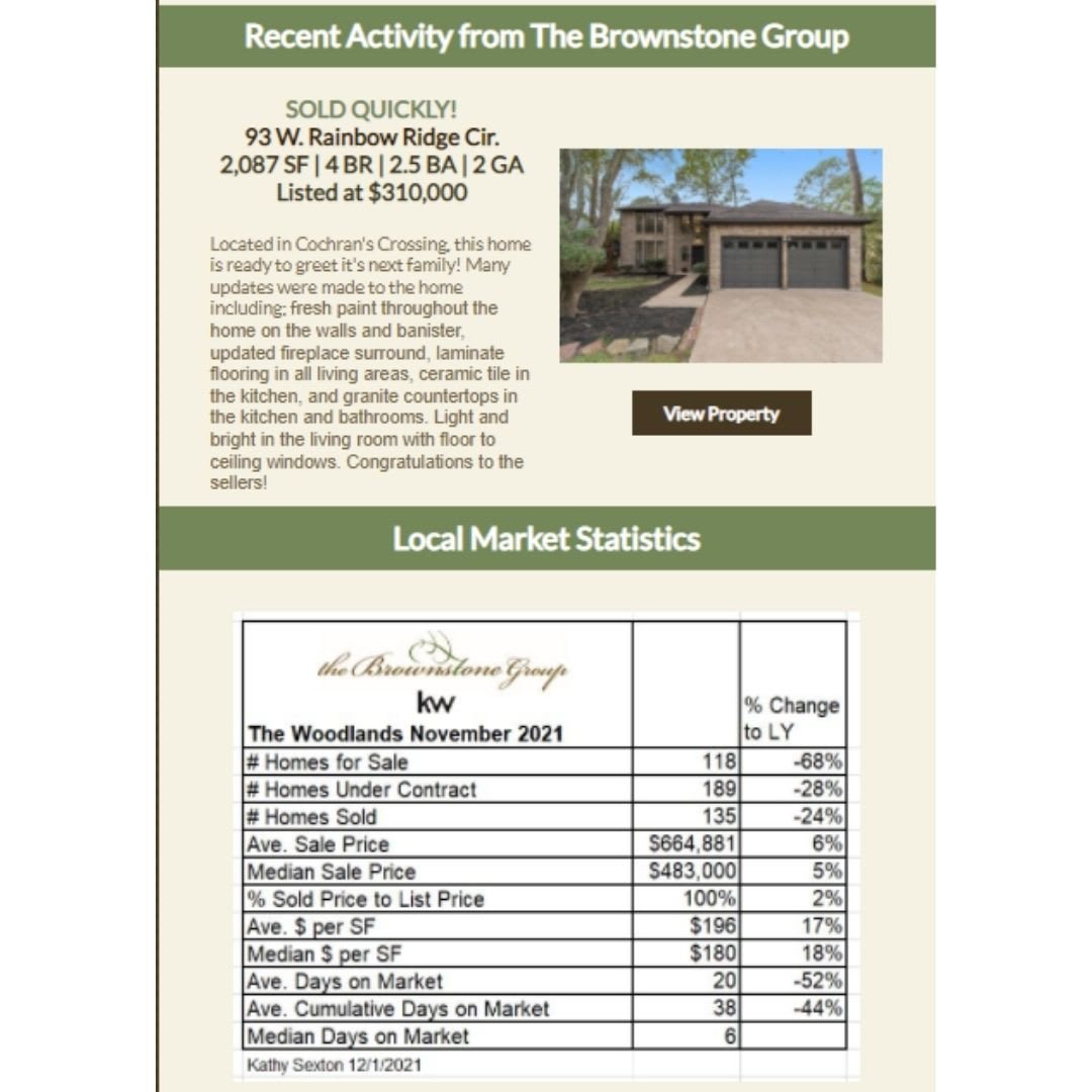 The Brownstone Group's Email Newsletter