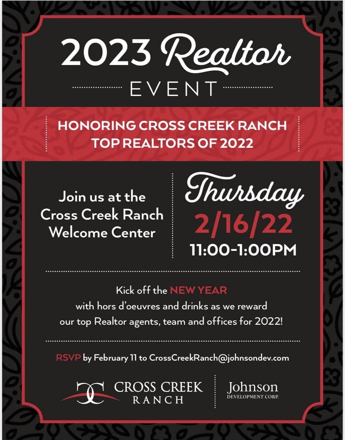 2022 Top Realtors for Cross Creek Ranch