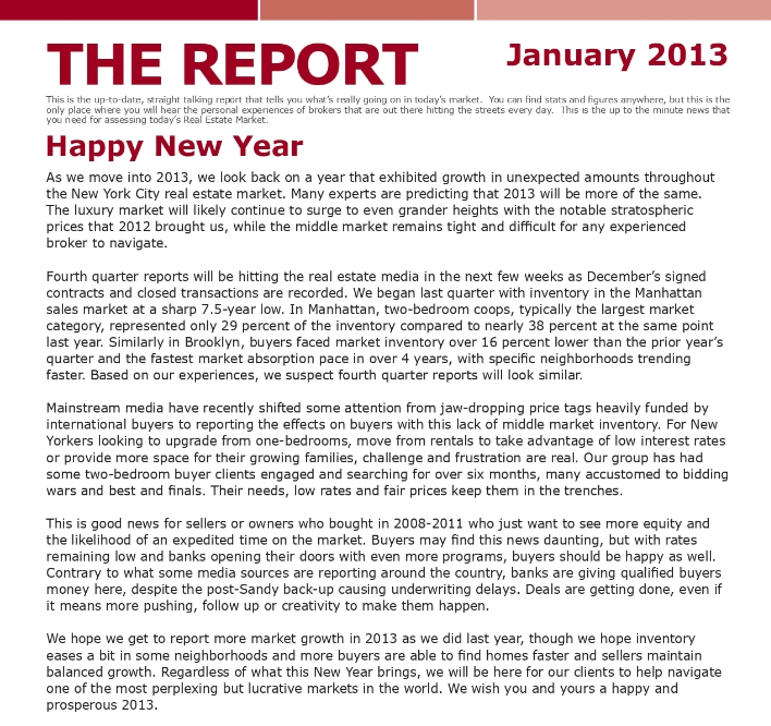 The Meier Report - January 2013