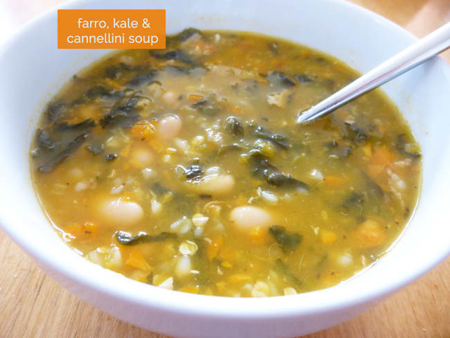 Soup’s on | Farro, Kale and Cannellini Soup