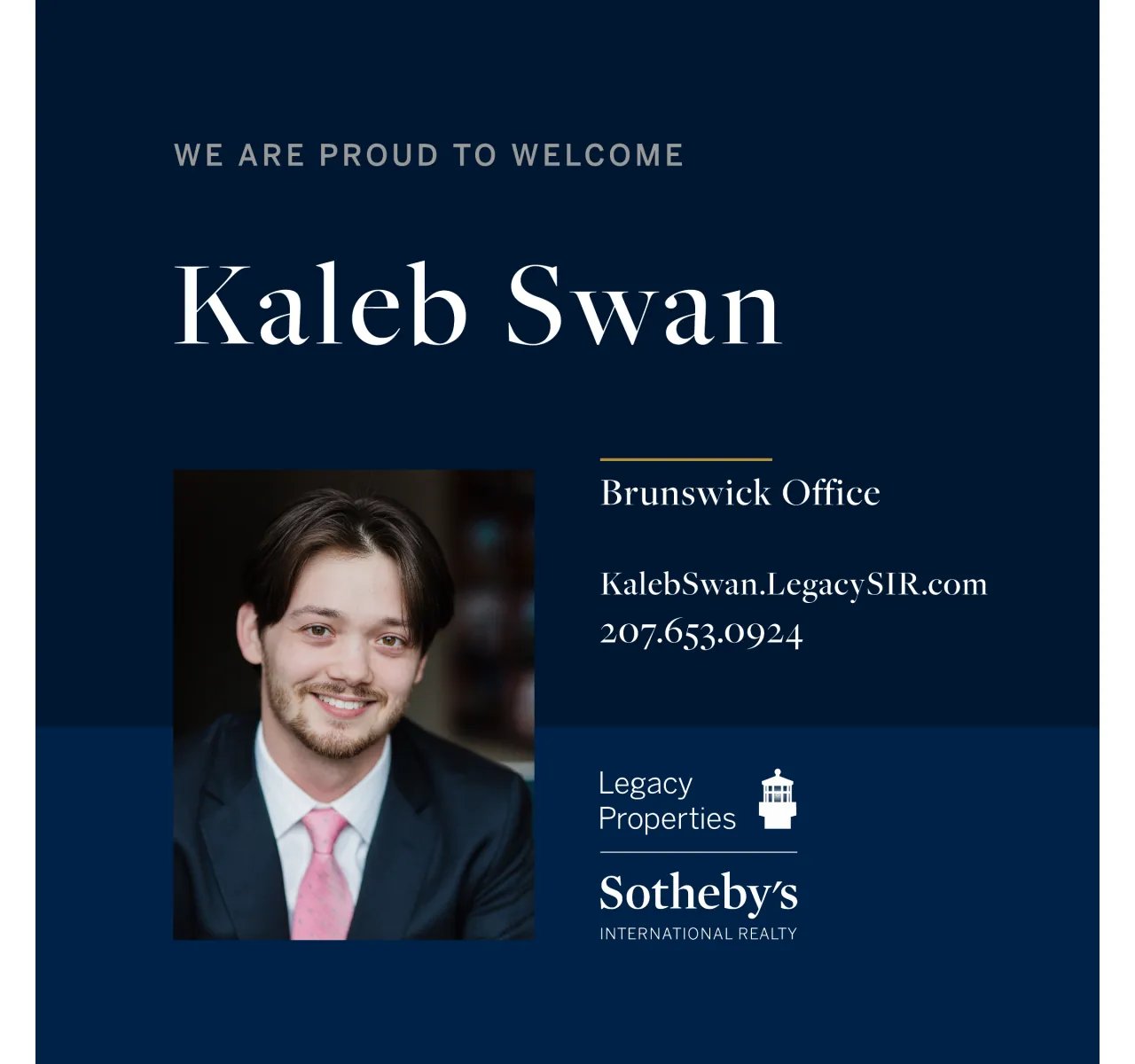 Brunswick Office Welcomes Kaleb Swan