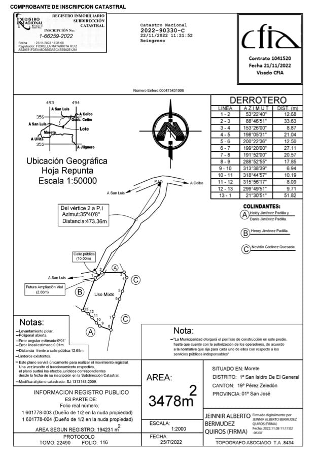 Whale Tail, Ocean & Mountain View lot in San Luis.