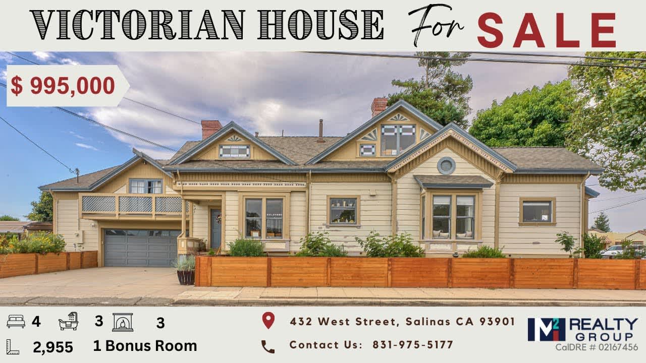 Victorian Home for Sale at 432 West Street, Salinas CA 93901