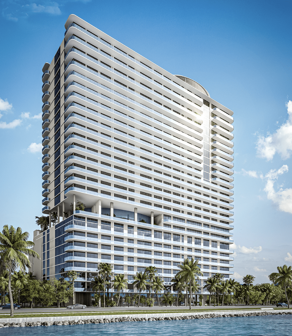 Ritz-Carlton Residences West Palm Beach rendering of outside of building