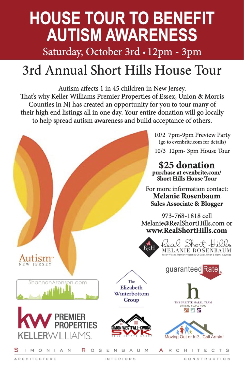 Press Release: 3rd Annual Short Hills House Tour to Benefit Autism Awareness