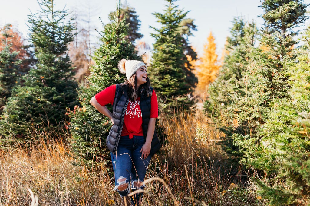 Samara of Behler Homes picks out a Christmas Tree