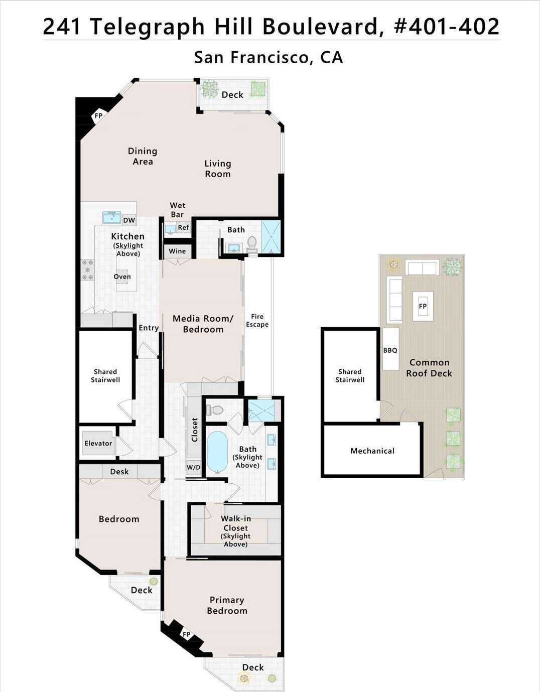 241 Telegraph Hill Blvd, #401+2