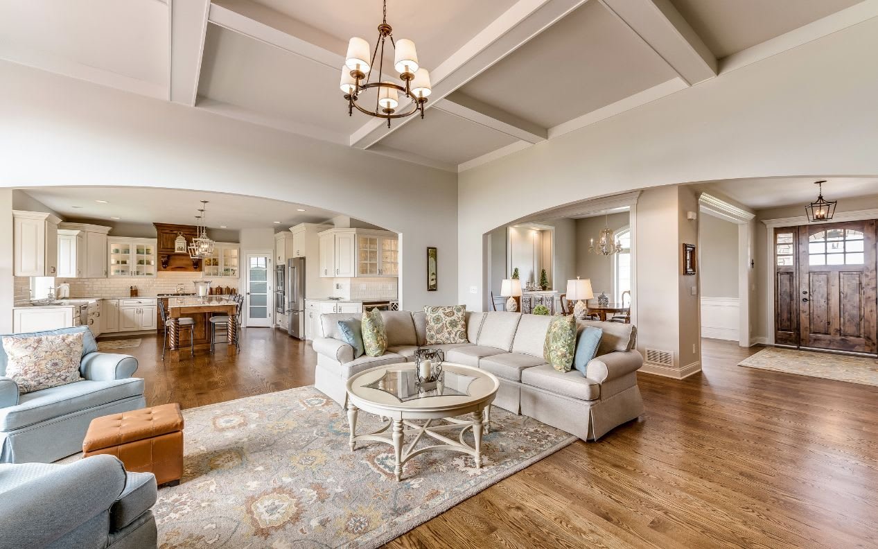 Wide open floor plan of new home