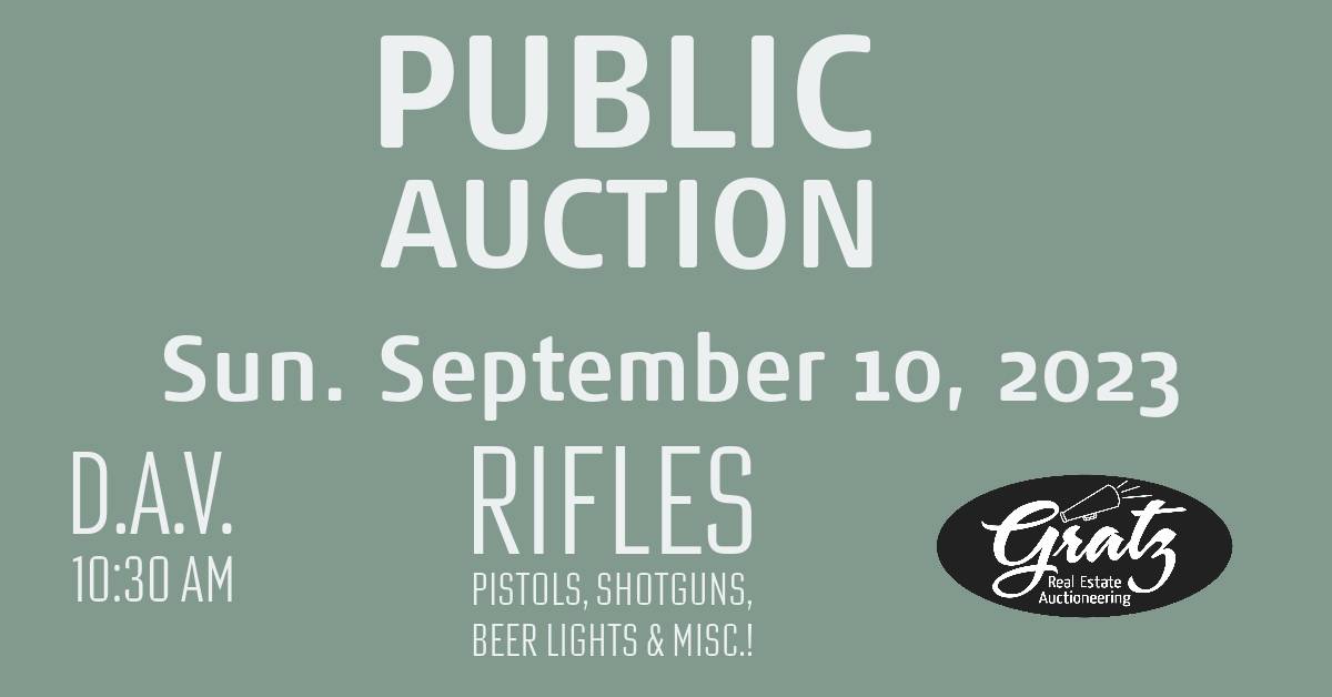 Public Auction | Sept. 10, 2023 | DAV